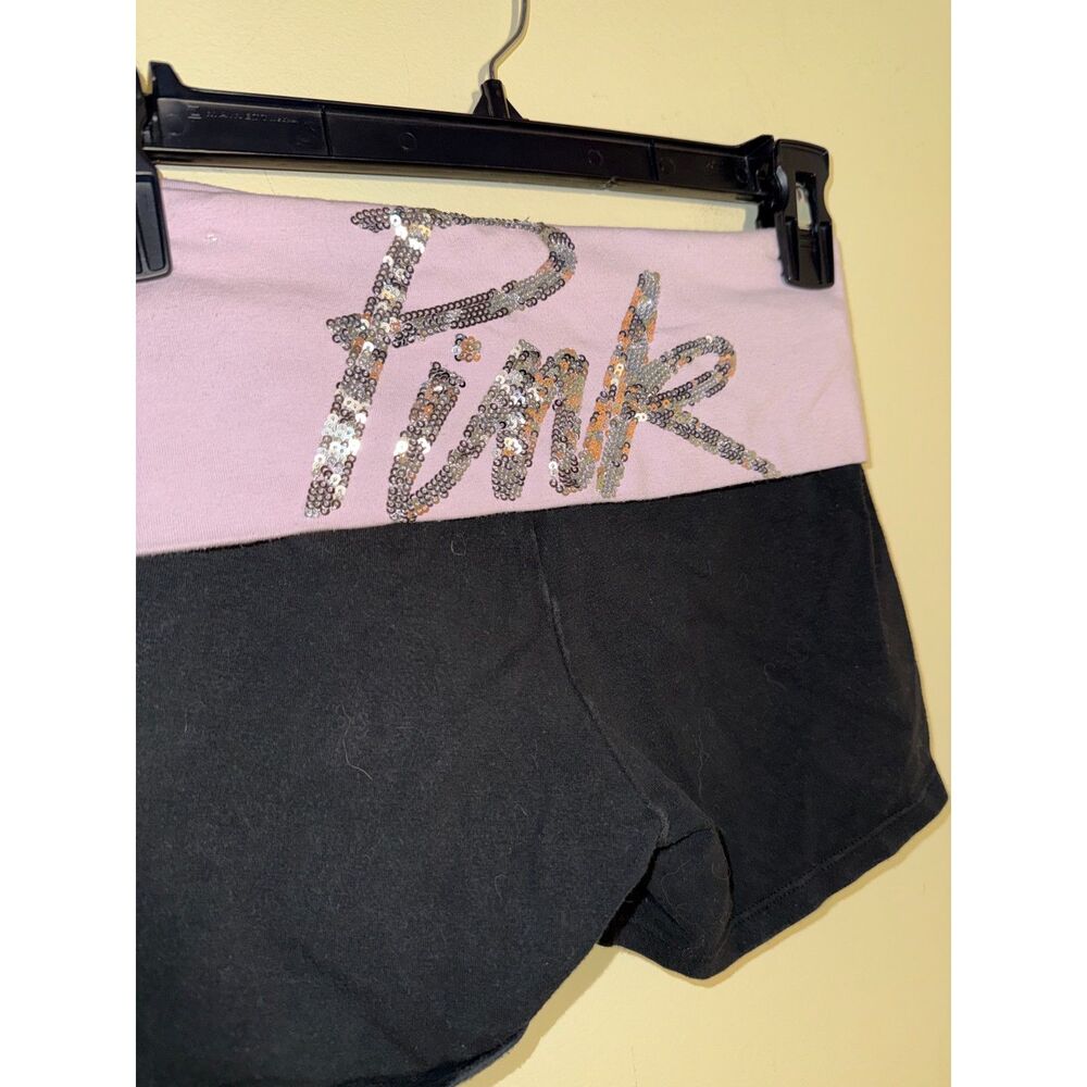 Vintage Y2K Sequin Fold-Over Victoria's Secret Yoga Shortie Shorts | Size Small